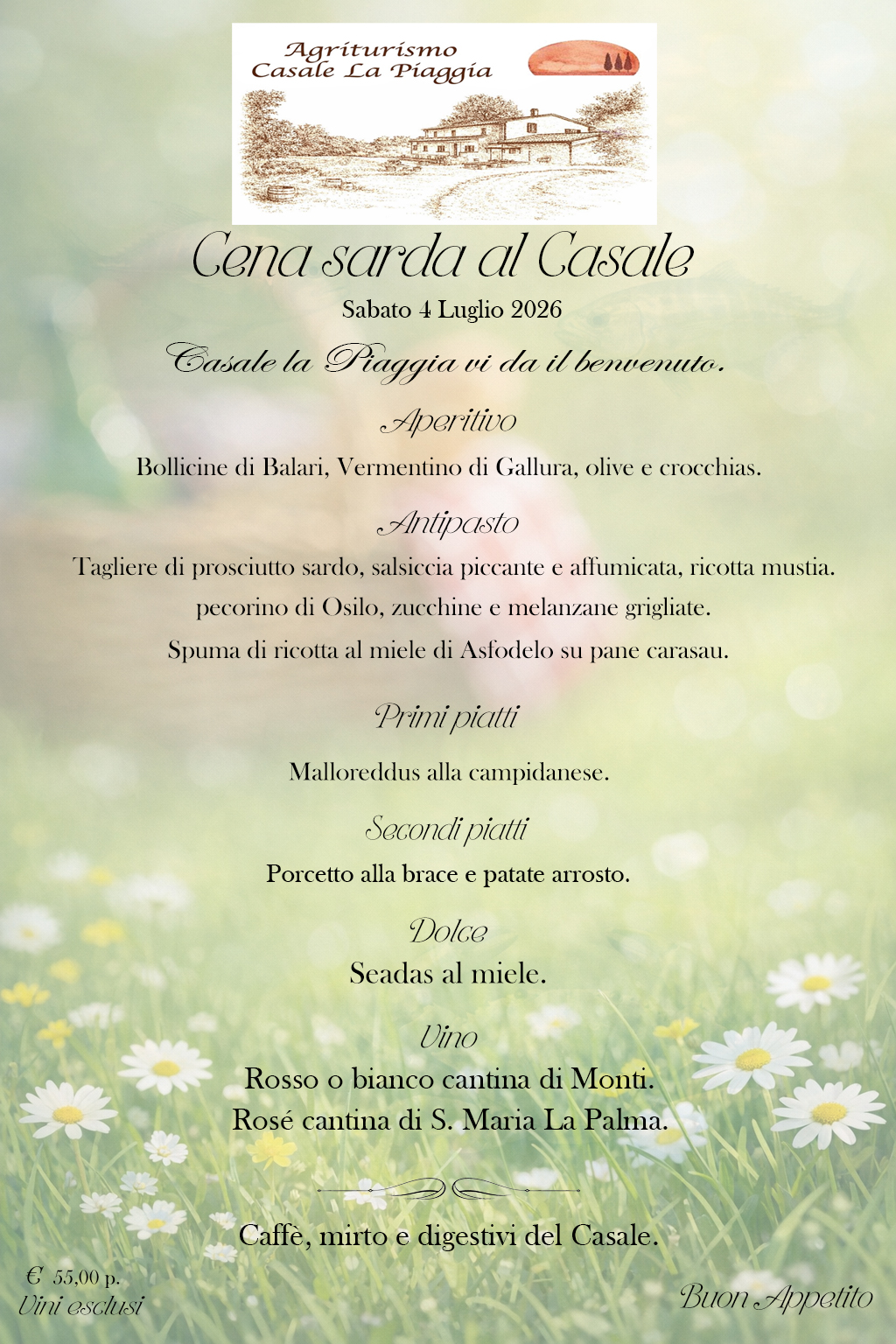 Cena sarda al Casale